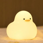 Cute Duck Night Light Kawaii LED Lamp USB Rechargeable Night Light Room Touch Night Lamp Eye Protection Decompression Artifact