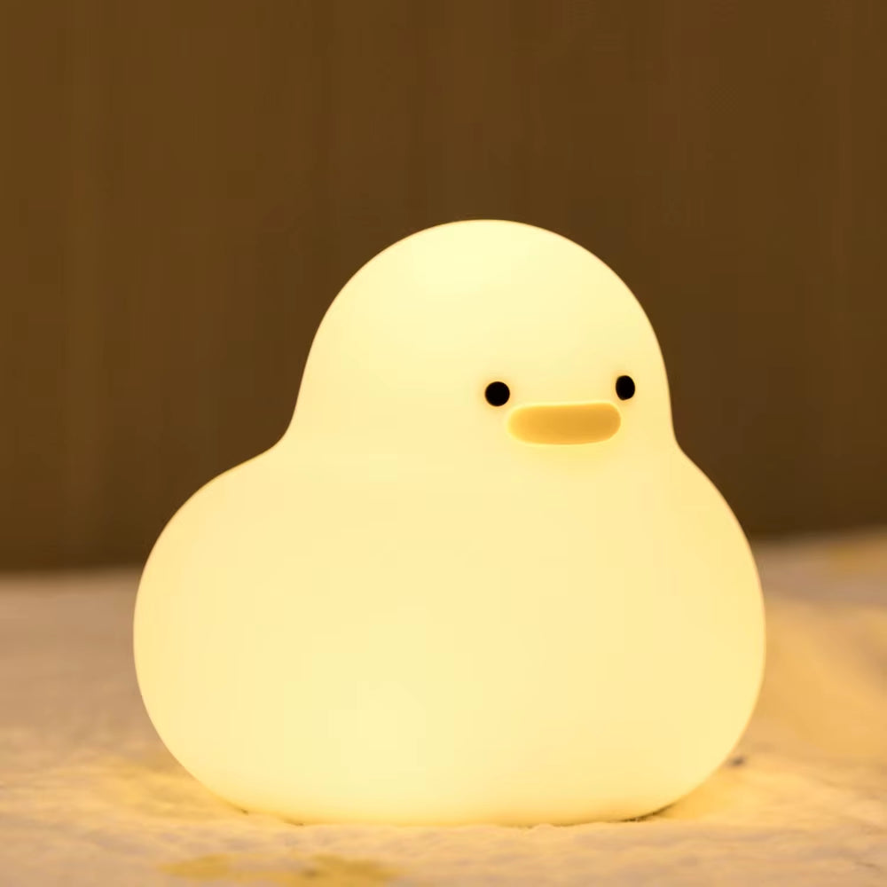 Cute Duck Night Light Kawaii LED Lamp USB Rechargeable Night Light Room Touch Night Lamp Eye Protection Decompression Artifact