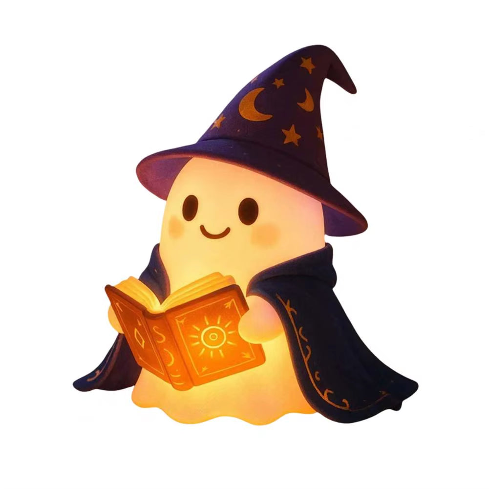 Decorative Ghost Lamp Enchanting Ghost Night Light Set for Halloween Book Lovers Led Lamp Home Bedroom Kids Room Decoration