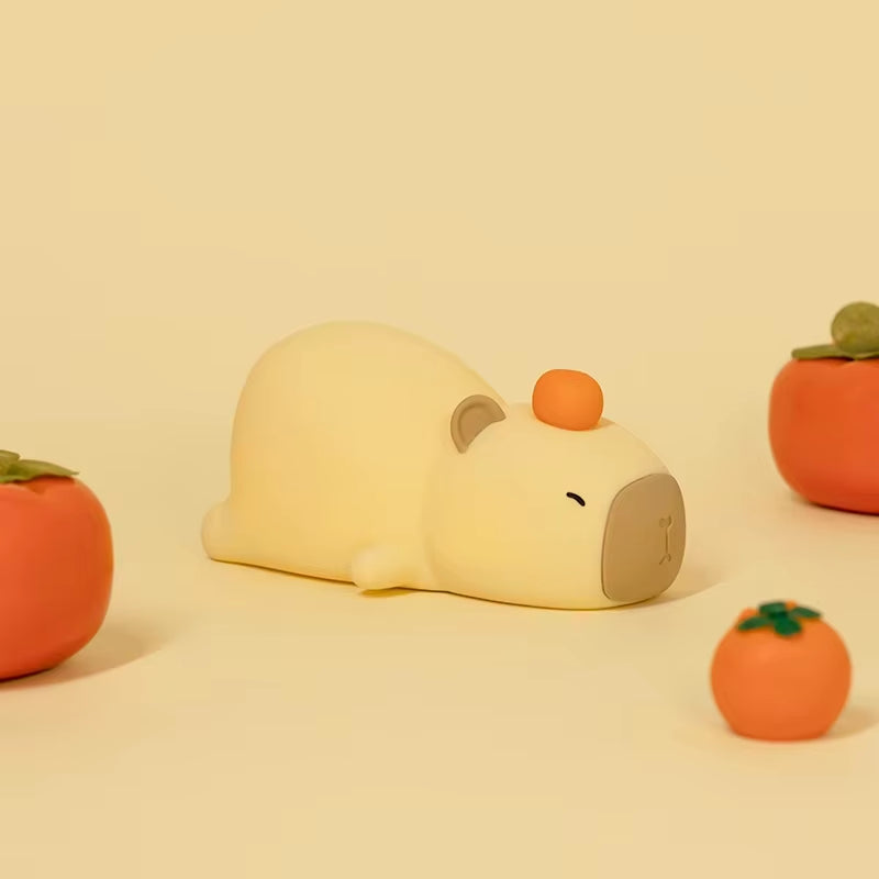 Capybara LED Cute Silicone Night Light USB Charging Timed Dimming Touch Sensor Children Room Night Decoration Sleep Night Light