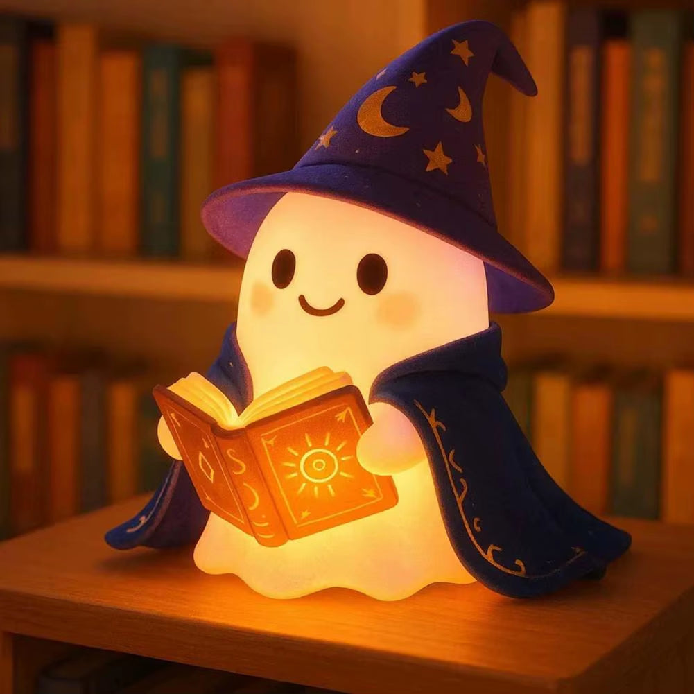 Decorative Ghost Lamp Enchanting Ghost Night Light Set for Halloween Book Lovers Led Lamp Home Bedroom Kids Room Decoration